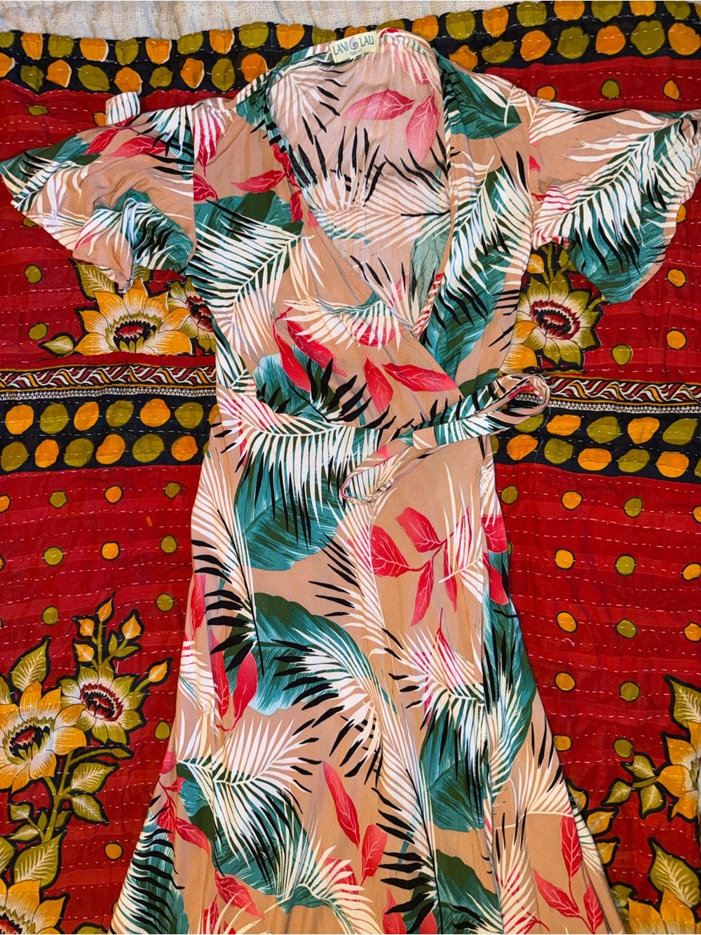 Beautiful Hawaiian wrap-around dress